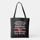 Let op, ik ben defect - sarcastisch grappig cadeau tote bag (Achterkant)