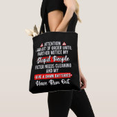 Let op, ik ben defect - sarcastisch grappig cadeau tote bag (Dichtbij)