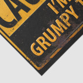 LET OP: Ik ben Grumpy Vandaag - Metaal Gevaar Teke Tissuepapier (Detail)