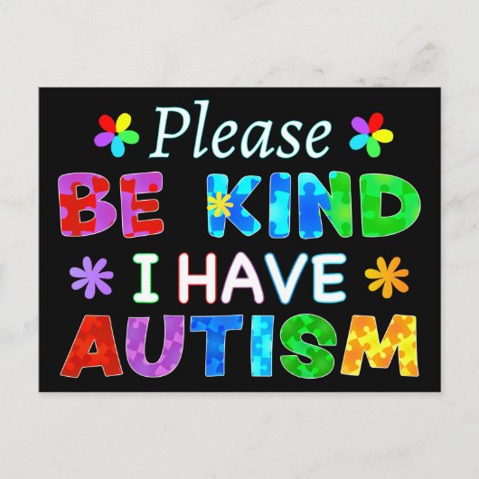 Let op: ik heb AUTISM Briefkaart (Voorkant)