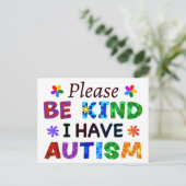 Let op: ik heb AUTISM Briefkaart (Staand voorkant)