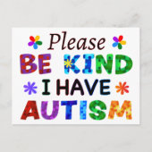 Let op: ik heb AUTISM Briefkaart (Voorkant)