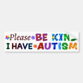 Let op: ik heb AUTISM Bumpersticker (Voorkant)