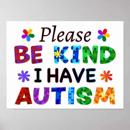 Let op: ik heb AUTISM Poster (Voorkant)