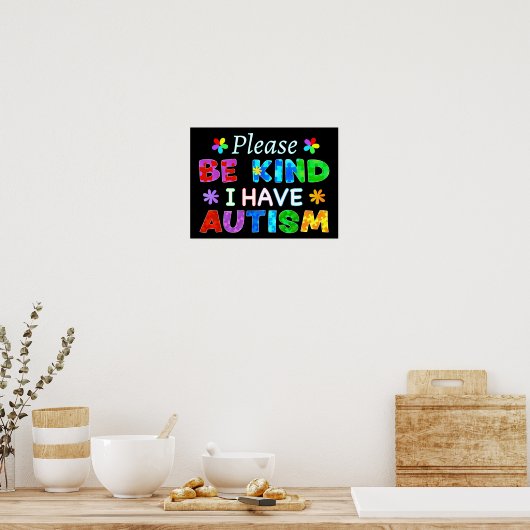 Let op: ik heb AUTISM Poster (Keuken)
