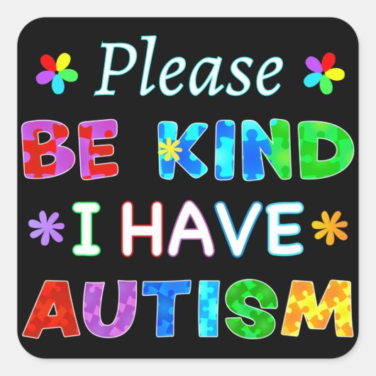 Let op: ik heb AUTISM Vierkante Sticker (Voorkant)