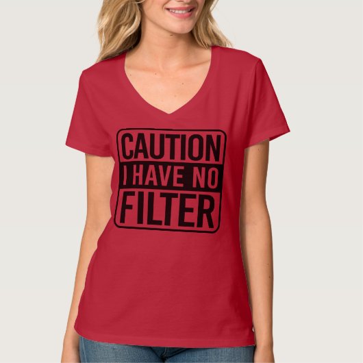 Let op: ik heb geen filter t-shirt (Voorkant)