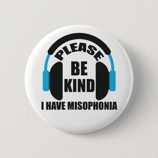 Let op: ik heb misophonia bewustzijn ronde button 5,7 cm (Voorkant)