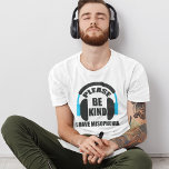 Let op: ik heb misophonia bewustzijn t-shirt<br><div class="desc">Het bewustzijn vergroten voor mensen die gevoelig zijn voor lawaai en bepaalde geluiden. Veel mensen met autisme of het syndroom van Asperger hebben een misvorming,  dus wees alsjeblieft stil en vriendelijk wanneer je dat kunt. Een coole hoofdtelefoon rond de prijsopgave.</div>