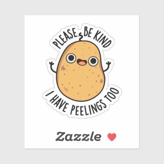 Let op, ik heb pingelen te aardappelpun. sticker (Vel)