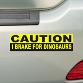 LET OP, IK REM DINOSAURUSSEN BUMPERSTICKER (Op auto)