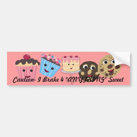 Let op Ik rem voor "ALLES" Zoet Bumpersticker (Voorkant)