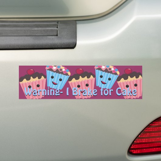 Let op Ik rem voor Cake Bumpersticker (Op auto)