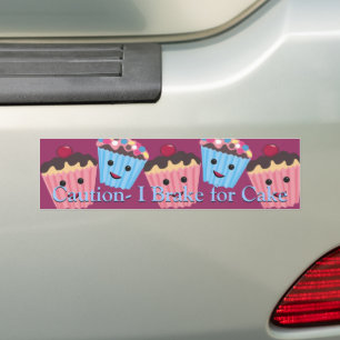 Let op Ik rem voor Cake Bumpersticker