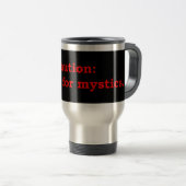 Let op: ik rem voor mystici reisbeker (Voorkant rechts)