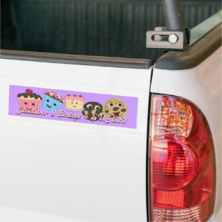 Let op Ik rem voor SUIKER! Bumpersticker