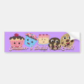 Let op Ik rem voor SUIKER! Bumpersticker (Voorkant)