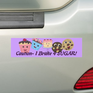 Let op Ik rem voor SUIKER! Bumpersticker