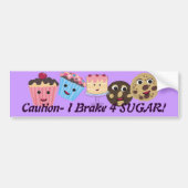 Let op Ik rem voor SUIKER! Bumpersticker (Voorkant)