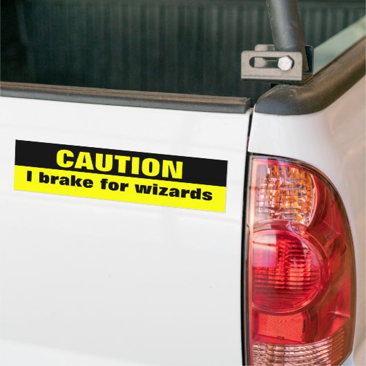 Let op, ik rem voor wizards bumpersticker (Op Truck)