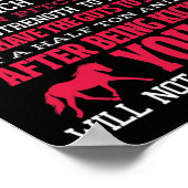 Let op: ik Ride Horse Riding Equestrian Poster (Hoek)