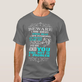Let op: ik Ride Horses Funny Horse Lover T-shirt