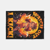 Let op - ik trap! Thai Boxing Muay Thai Kickboksen Fleece Deken (Voorkant (Horizontaal))