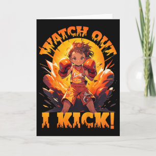Let op - Ik trap! Thai Boxing Muay Thai Kickboksen Kaart