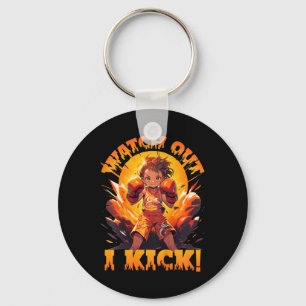 Let op - ik trap! Thai Boxing Muay Thai Kickboksen Sleutelhanger