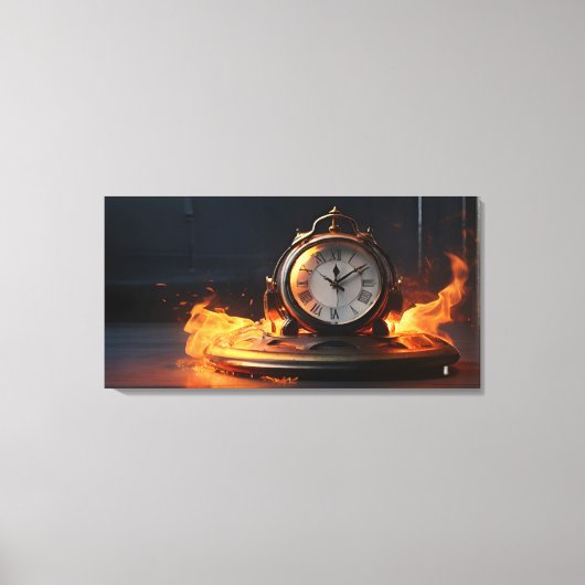 Let op in brand canvas afdruk (Voorkant)