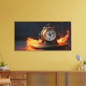 Let op in brand canvas afdruk (Insitu (Woonkamer))