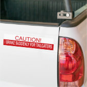 Let op! Ineens remmen voor traagheidsvliegtuigen Bumpersticker (Op Truck)
