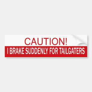 Let op! Ineens remmen voor traagheidsvliegtuigen Bumpersticker