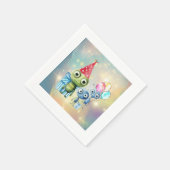 Let op intergalactische gewone verjaardagsservette servet (Hoek)