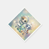 Let op intergalactische gewone verjaardagsservette servet (Hoek)