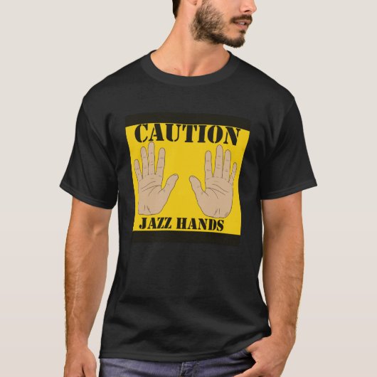 Let op Jazz Hands Jazz Player T-shirt (Voorkant)