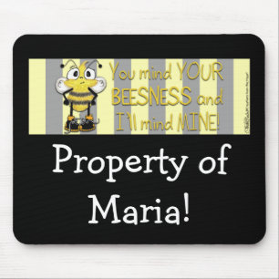 Let op je bijenheid! muismat