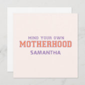 Let op je eigen moederschap (Voorkant / Achterkant)