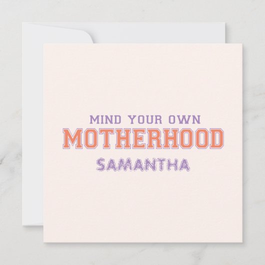 Let op je eigen moederschap (Voorkant)