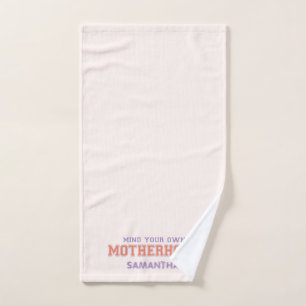 Let op je eigen moederschap bad handdoek