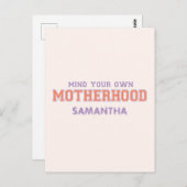 Let op je eigen moederschap briefkaart (Voorkant / Achterkant)