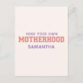 Let op je eigen moederschap briefkaart (Voorkant)