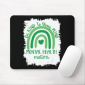 Let op je geest, geestelijke gezondheid, autisme muismat (Met muis)