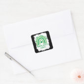 Let op je geest, geestelijke gezondheid, autisme vierkante sticker (Envelop)