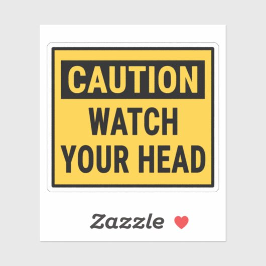 Let op je hoofd sticker (Vel)