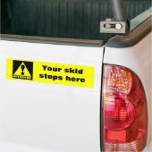 Let op, je huid stopt hier bumpersticker (Op Truck)