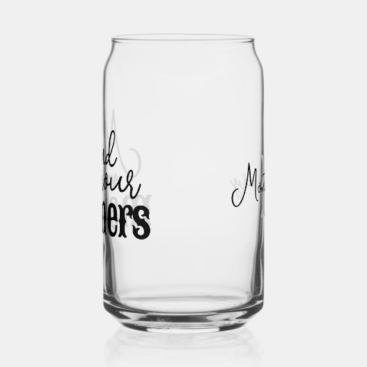 Let op je manieren Southern Quote stijlvol script Blikvorm Glas (Links)