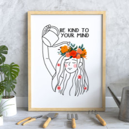 Let op je mentale gezondheid poster
