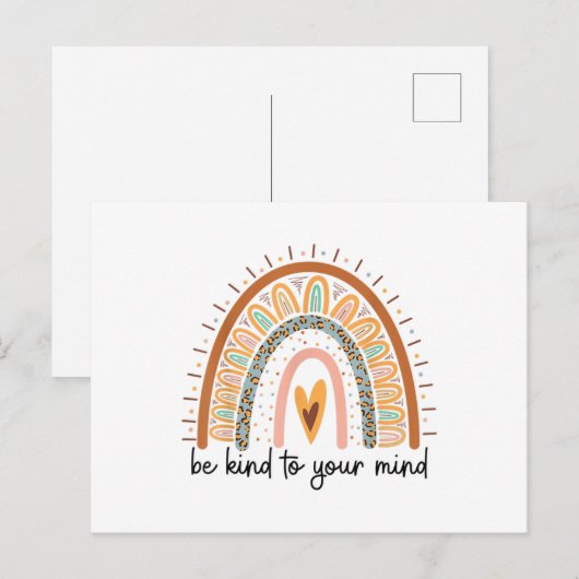 Let op je mentale gezondheidsproblemen briefkaart (Voorkant / Achterkant)