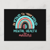 Let op je mentale gezondheidsproblemen briefkaart (Voorkant)